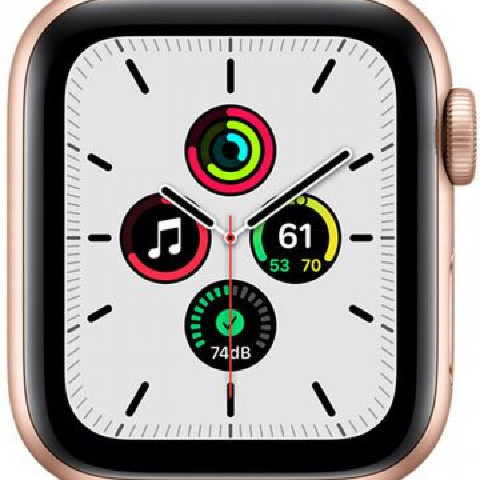 Apple Watch SE GPS 40mm Gold Aluminium Case with Starlight Sport Band (MKQ03)